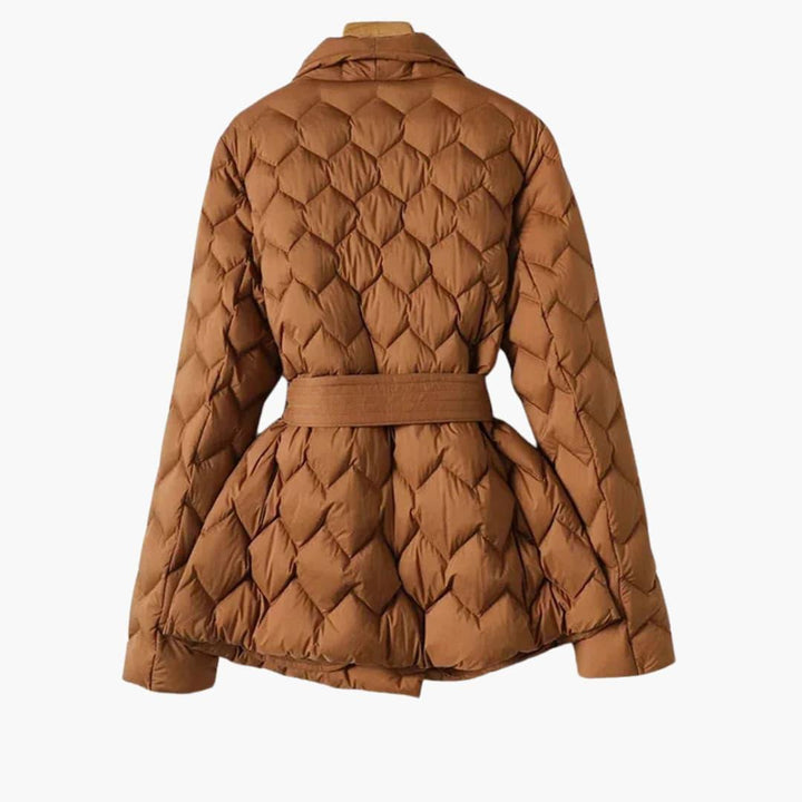 Daunenmantel mit Gürtel für Frauen – Elegant & Wärmend