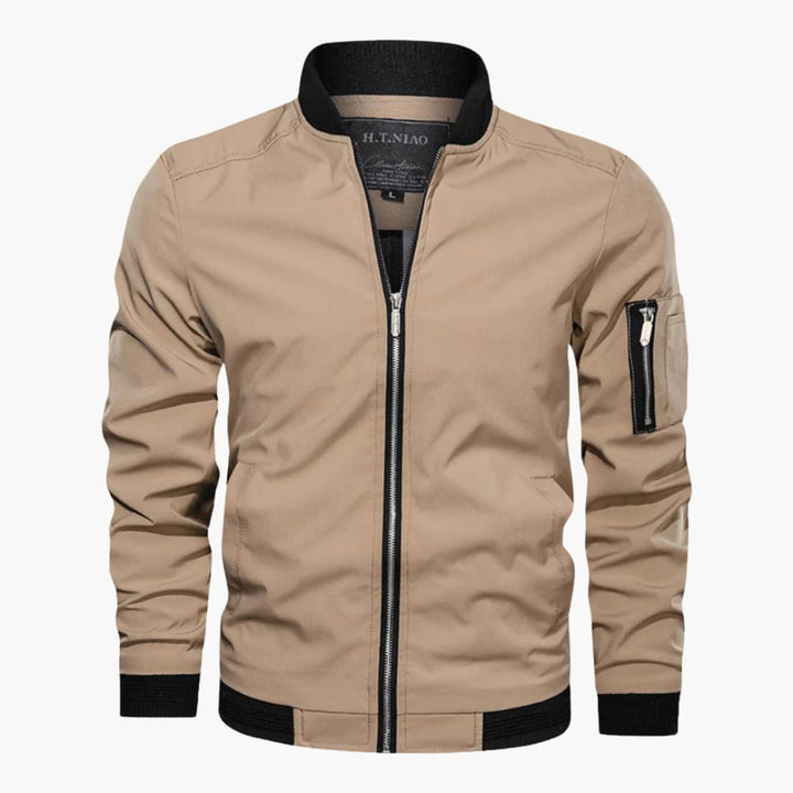 Herren jacke mit Frontreißverschluss und Ärmeltasche