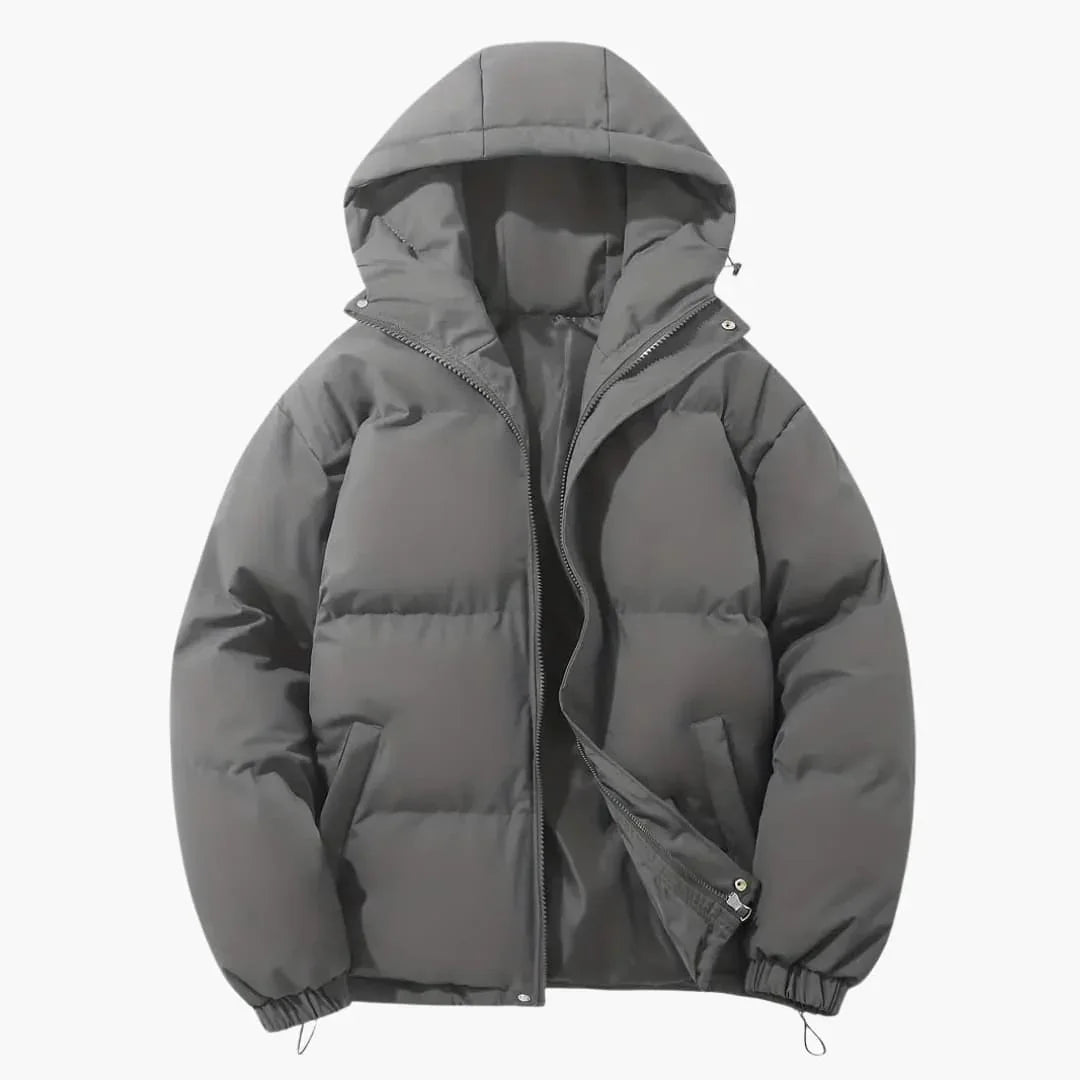 Gefütterte Kapuzen-Winterjacke für Herren