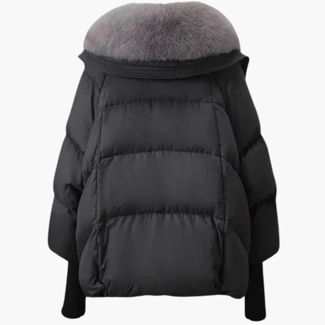 Elegante Damen-Winterjacke mit Kunstpelzkragen – Warm & Stilvoll