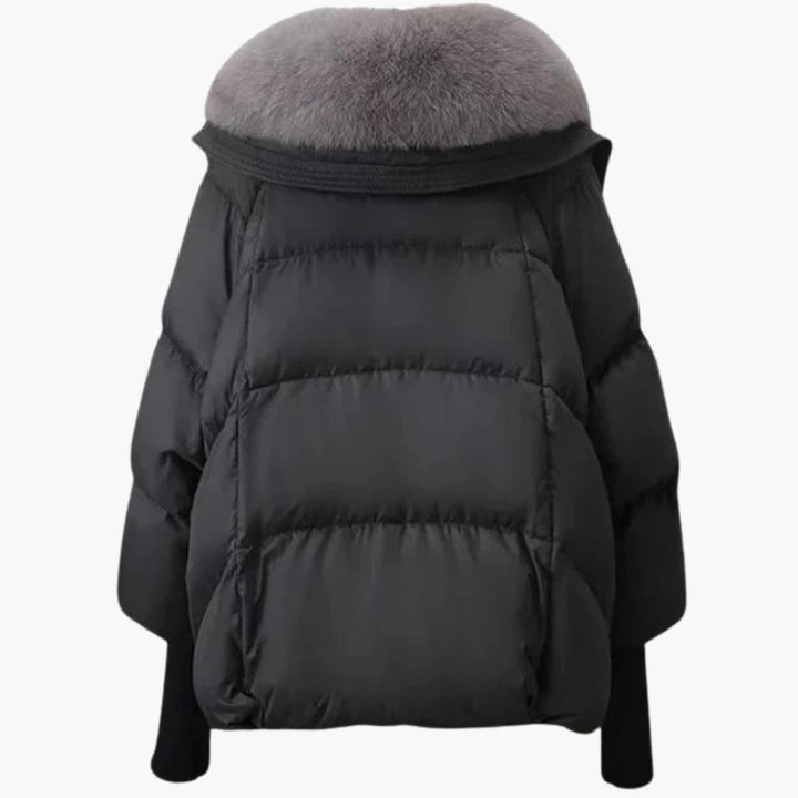 Elegante Damen-Winterjacke mit Kunstpelzkragen – Warm & Stilvoll