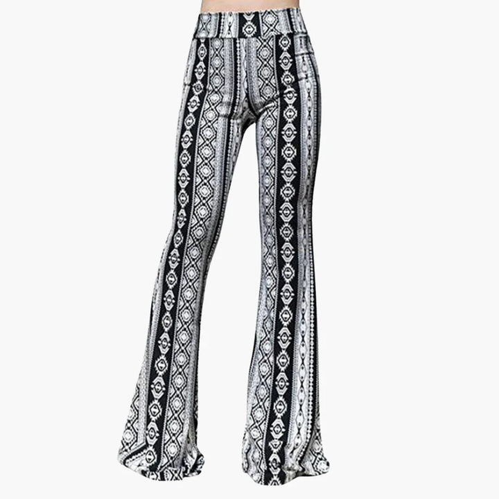 Leopardenmuster Bootcut Hose für Damen