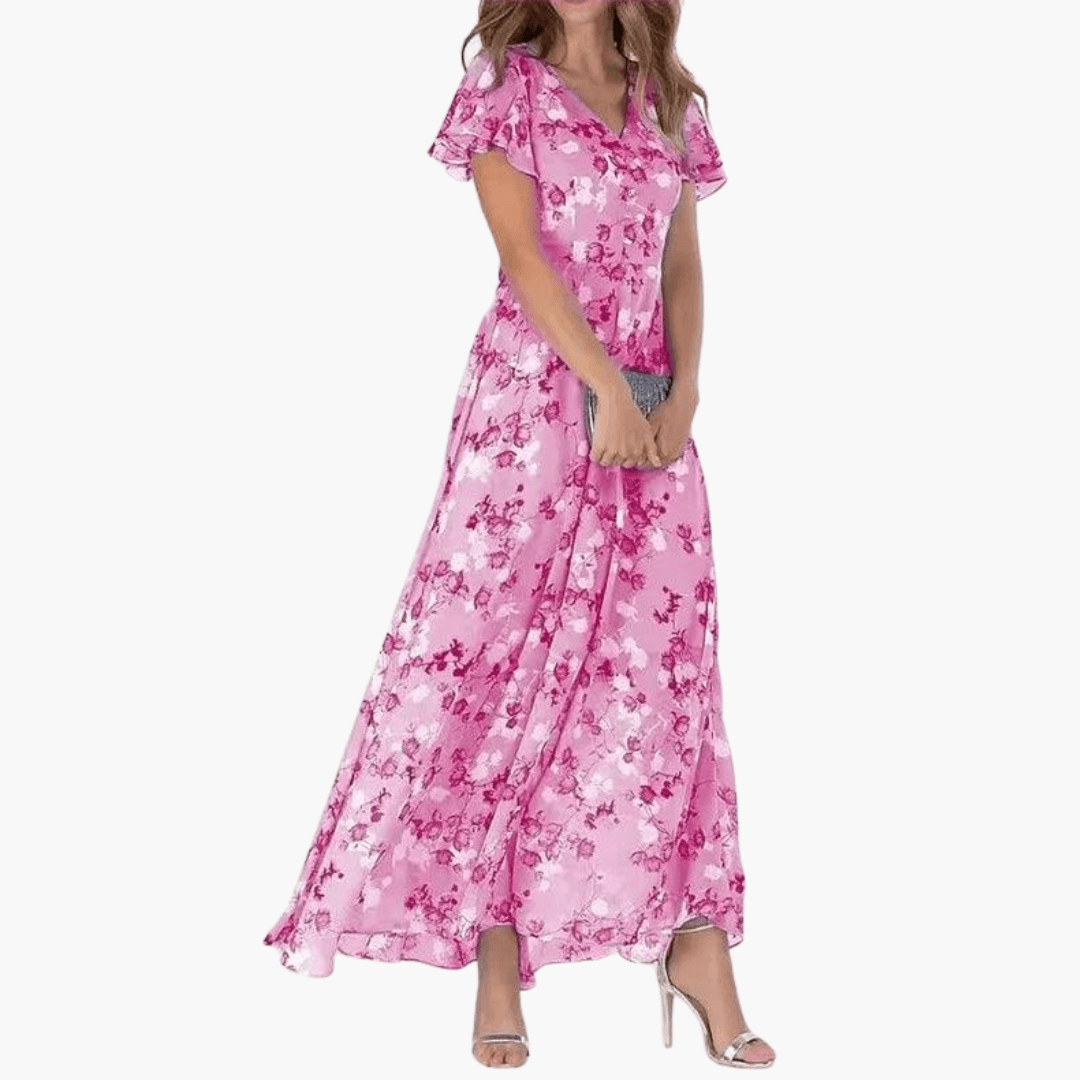 Maxikleid für Damen – geblümtes Sommerkleid luftig leicht