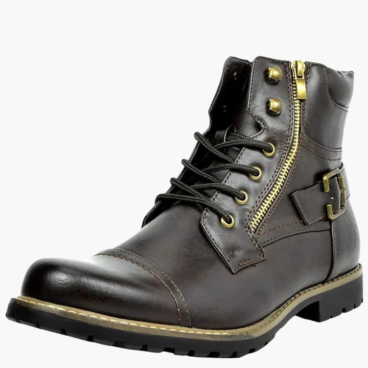 Schnür Stiefel mit Reißverschluss für Herren