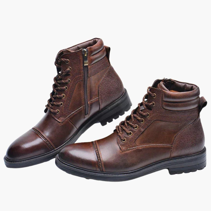Schnürstiefel mit Reißverschluss für Herren