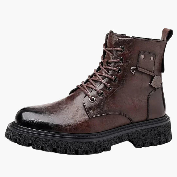 Schnürstiefel mit Reißverschluss für Herren