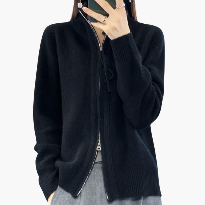Reißverschluss Cardigan für Damen – Elegant & Vielseitig