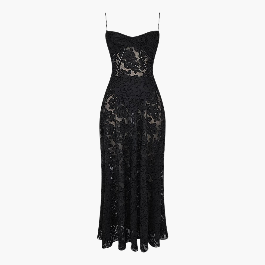 Spitzenkleid im Vintage-Stil für Damen – lang & elegant