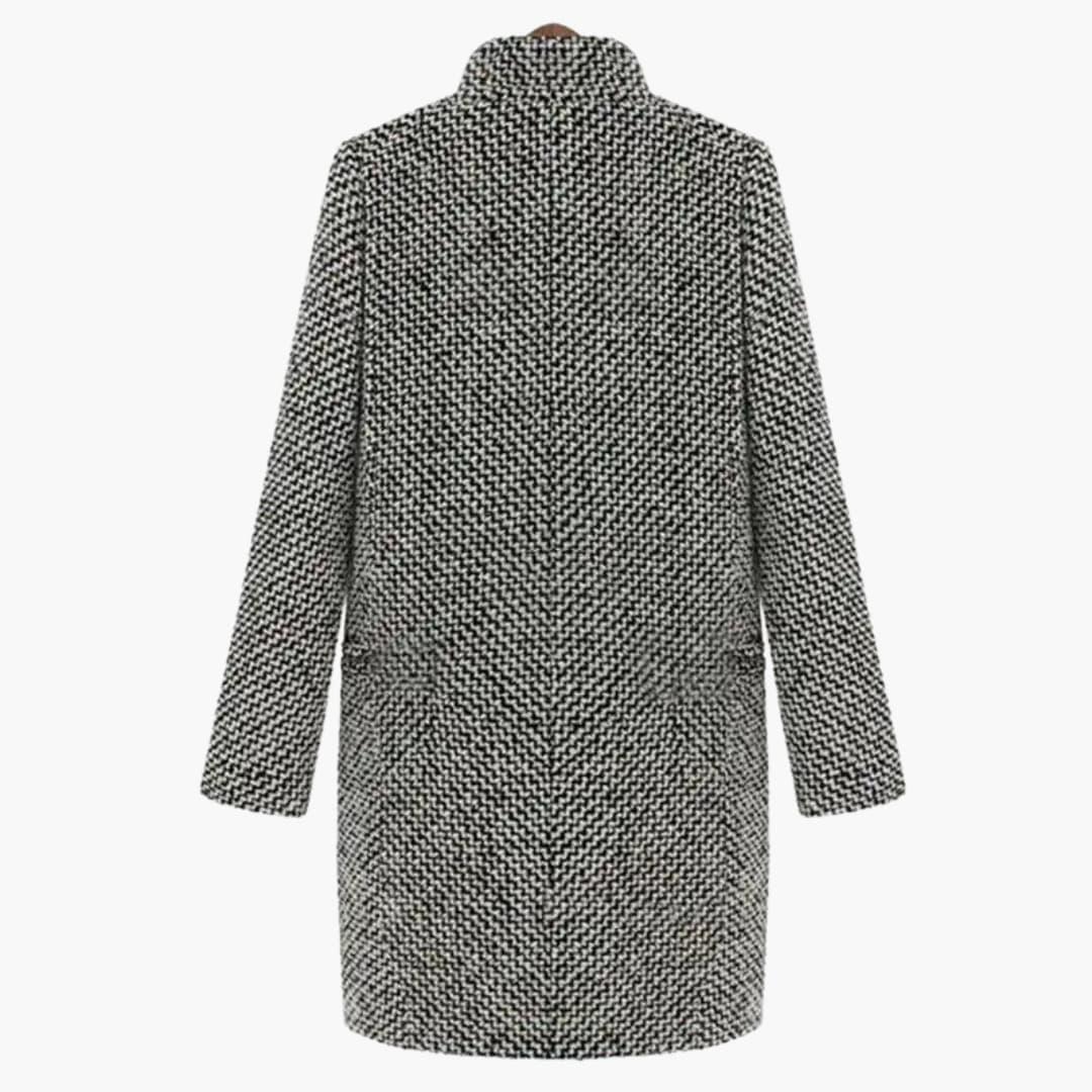 Hahnentritt Midi Mantel für Damen