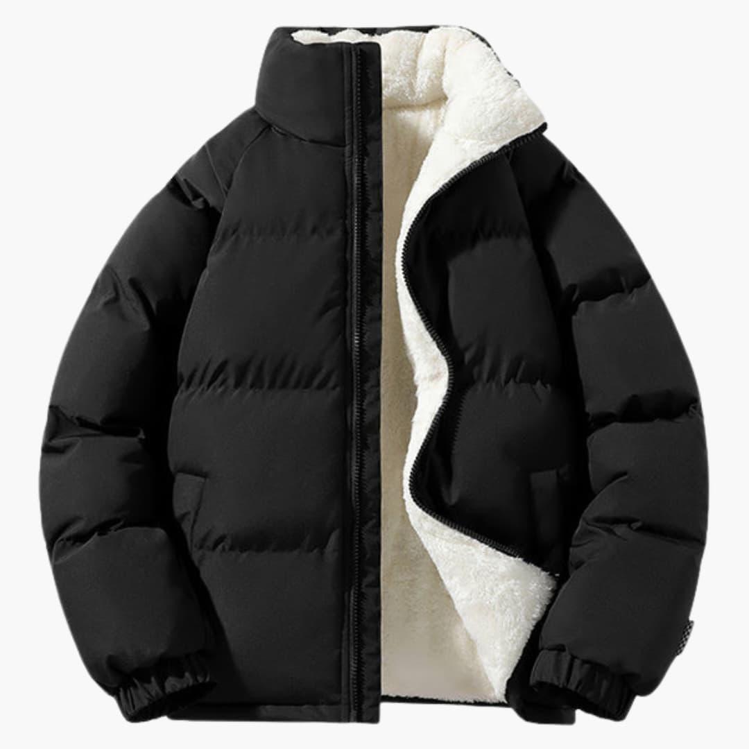 Warme Damen-Pufferjacke mit Fleece-Innenfutter und Kapuze