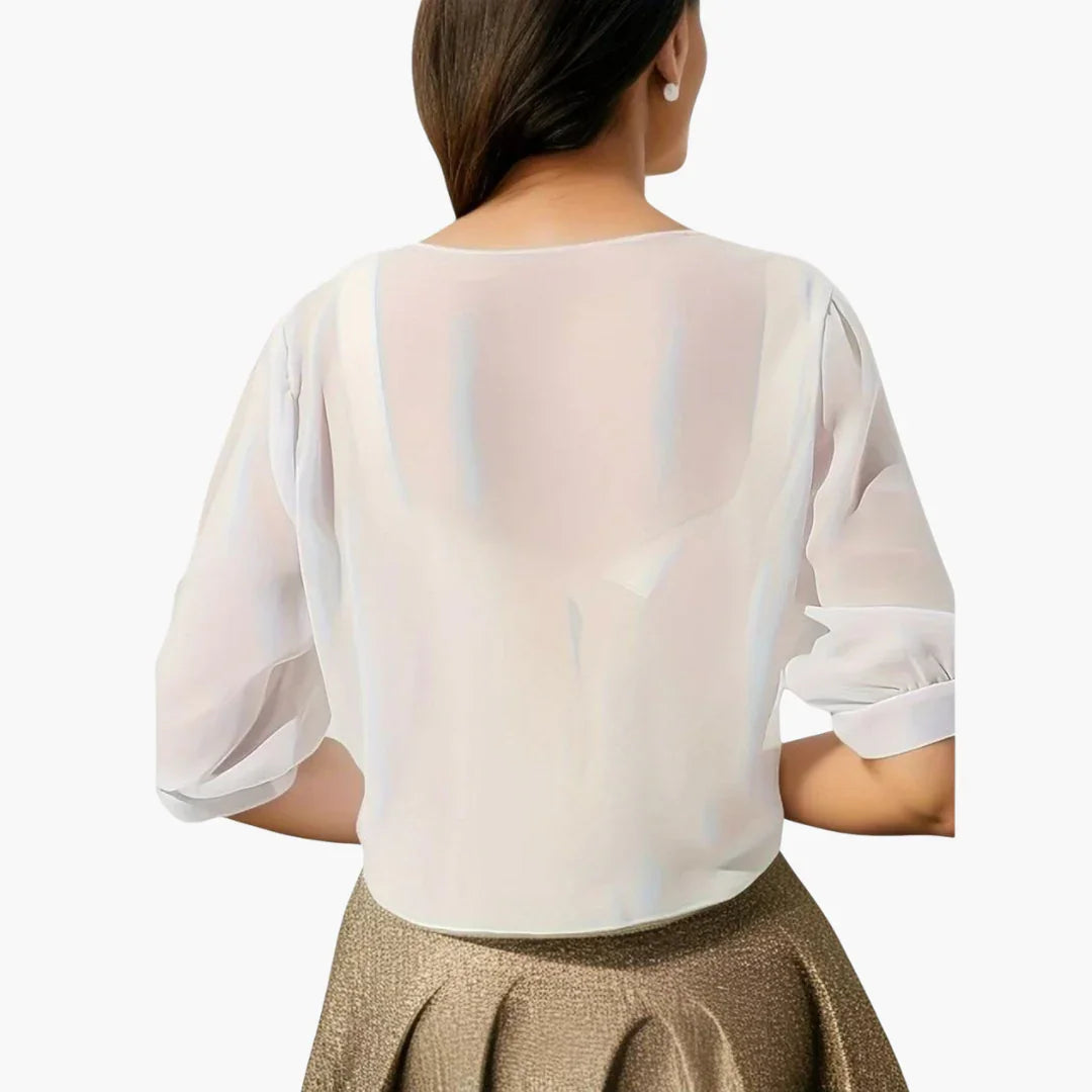 Offene Bluse mit langen Ärmeln für Damen