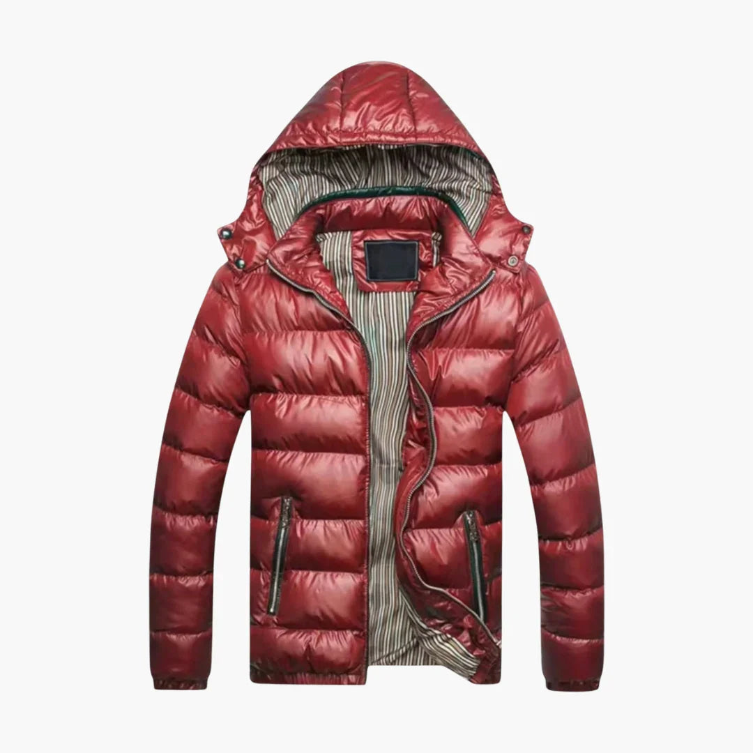 Herren-Daunenjacke mit Glanzeffekt