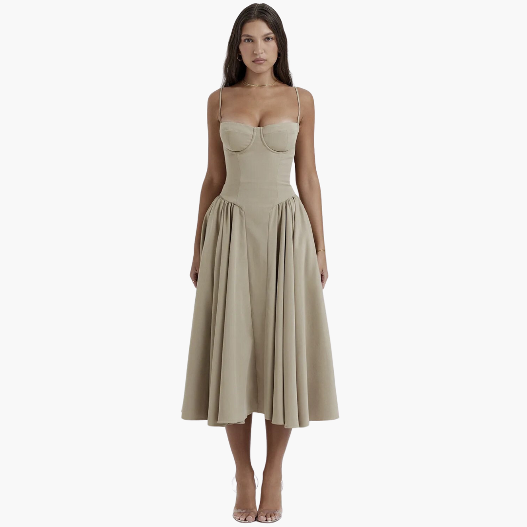 Bustier Midikleid für Damen – Elegant, Luftig & Figurbetont