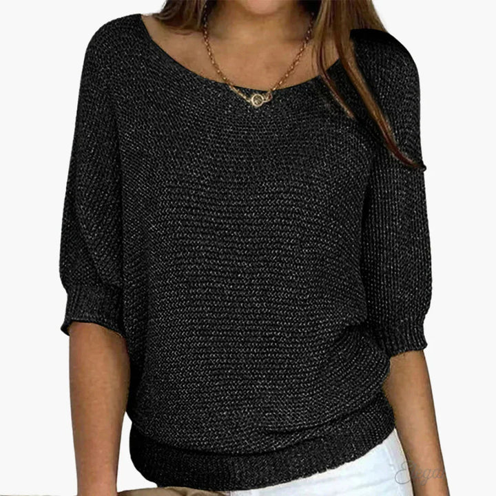 Gerippter Strickpullover für Damen