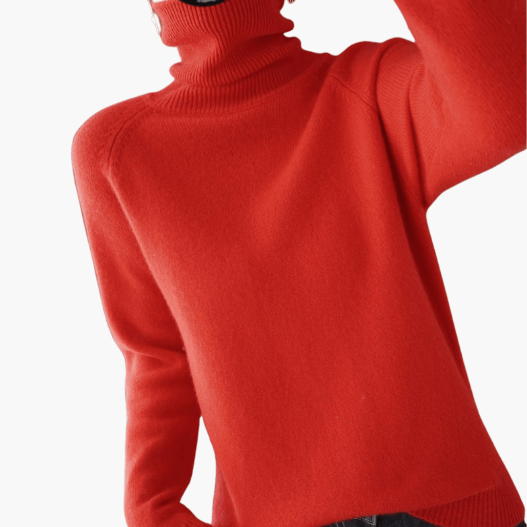 Rollkragen Strickpullover für Damen – Winter Pullover mit langen Ärmeln