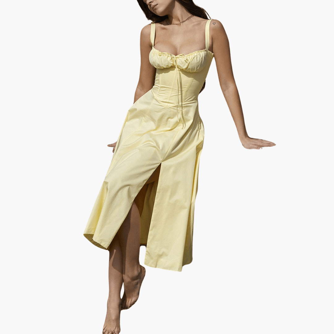 Korsettkleid für Damen mit - Rüschen & fließendem Rock