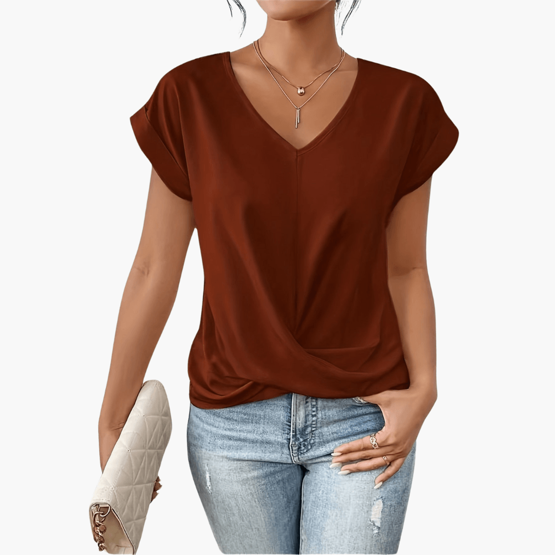 Trendy V-Ausschnitt Bluse für Frauen – stilvoll & bequem