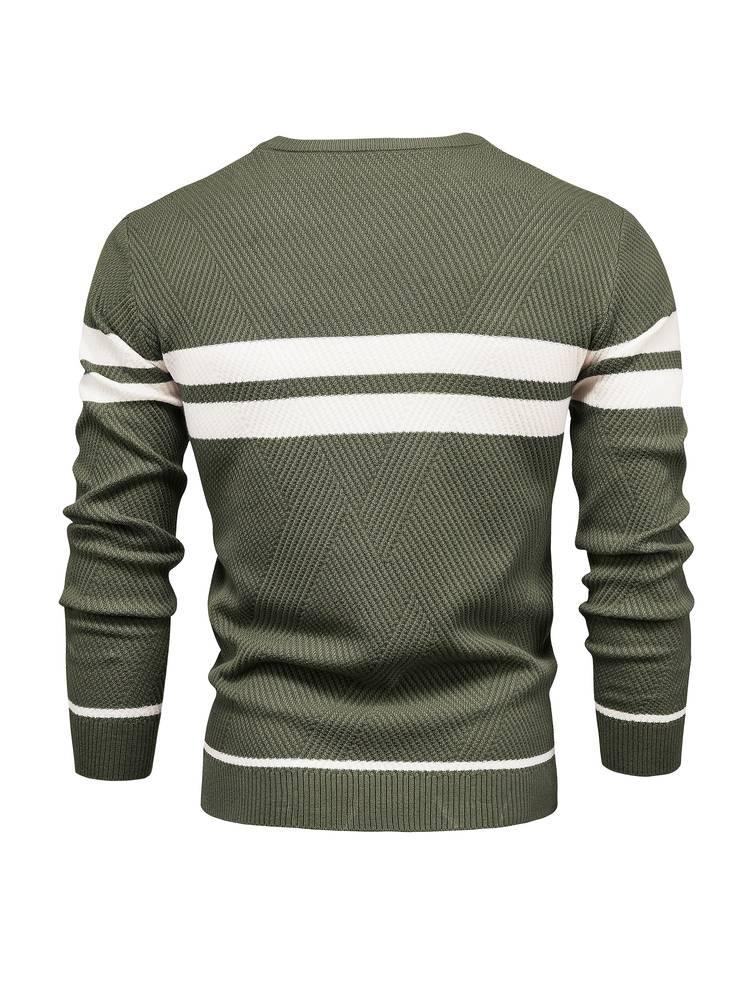 Herren-Strickpullover mit Streifen