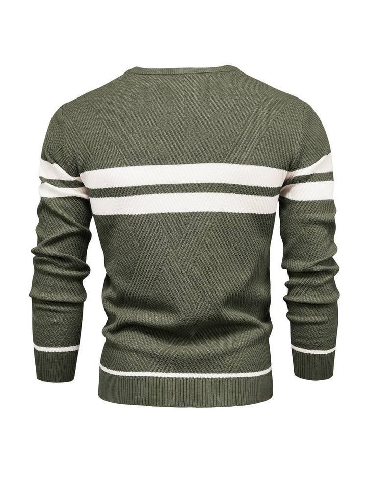 Herren-Strickpullover mit Streifen
