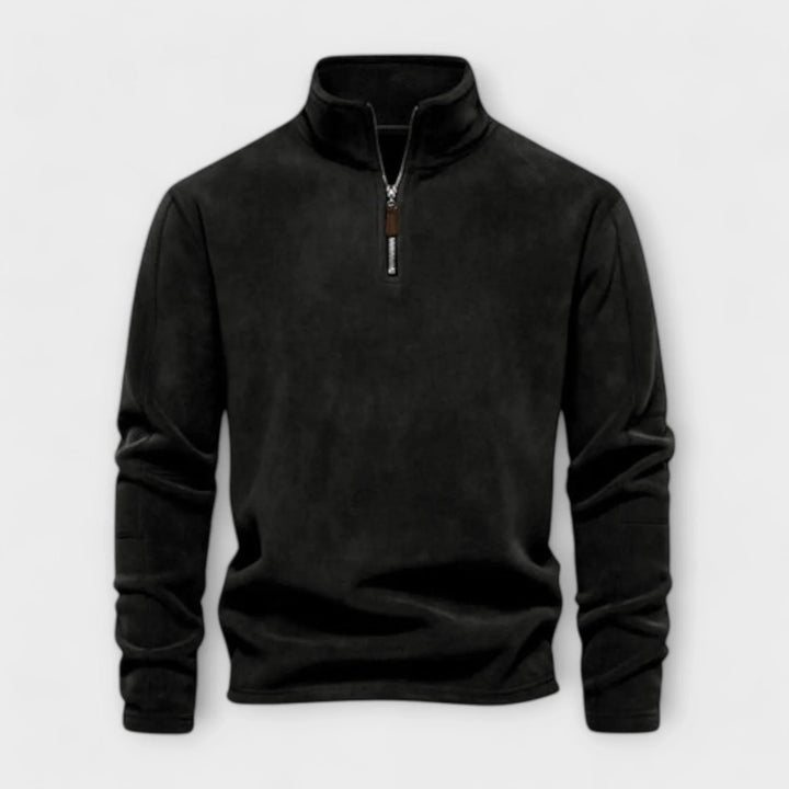 Fleece Langarm Pullover für Herren