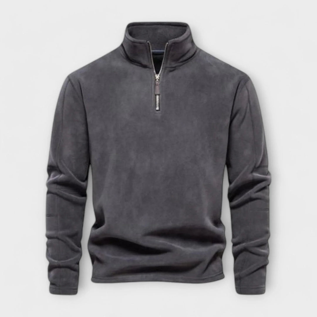 Fleece Langarm Pullover für Herren