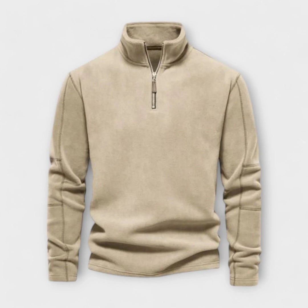 Fleece Langarm Pullover für Herren