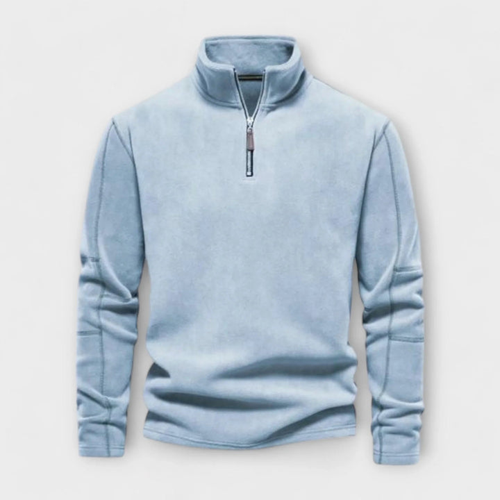 Fleece Langarm Pullover für Herren