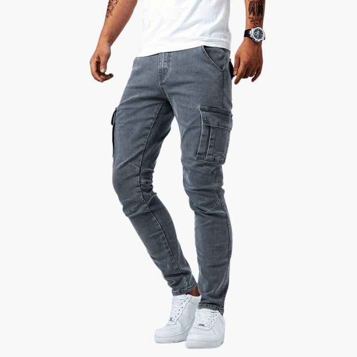 Stretch-Cargo-Jeans mit flexibler Passform für Herren