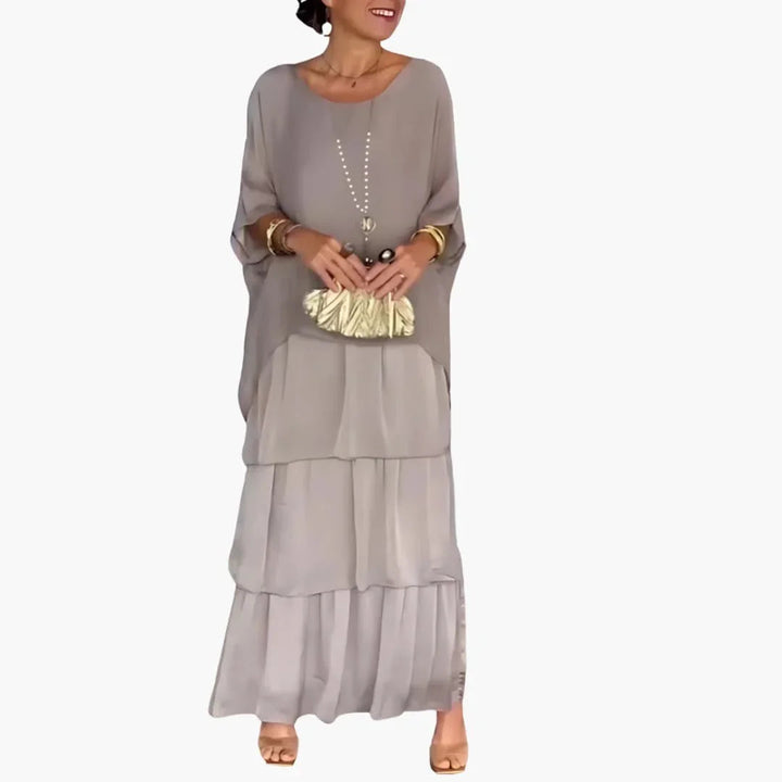Elegantes Langkleid mit Batwing Ärmeln für Damen