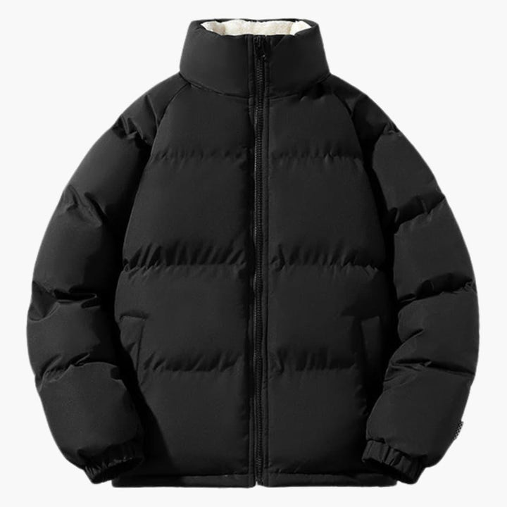Warme Damen-Pufferjacke mit Fleece-Innenfutter und Kapuze
