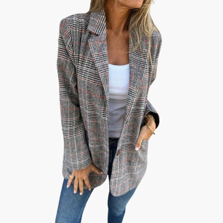Karierter Blazer für Damen – Maßgeschneiderter Slim Fit Look