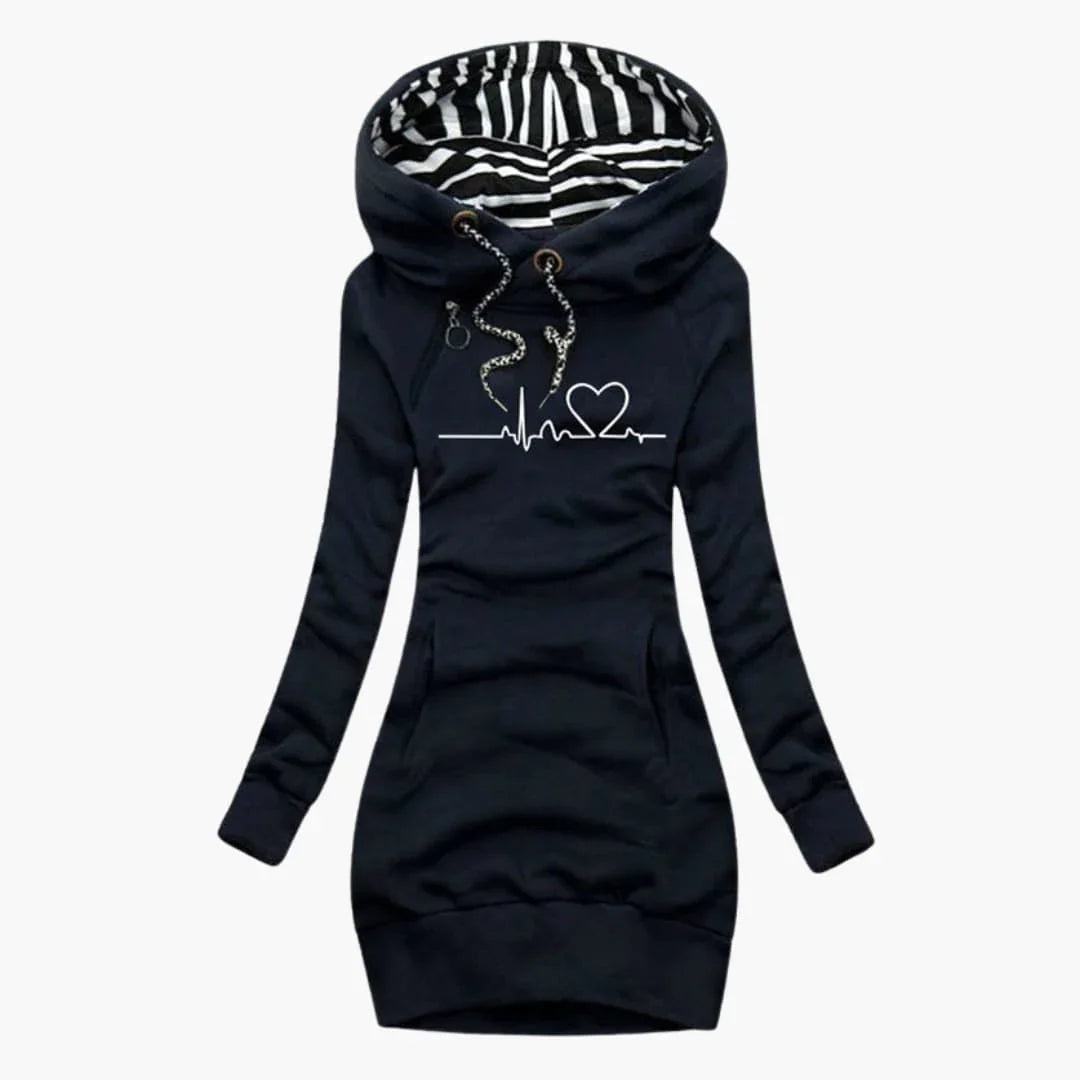 Herzmotiv Hoodie für Damen