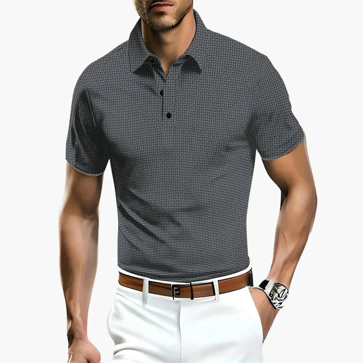 Strukturiertes Stretch-Poloshirt für Herren