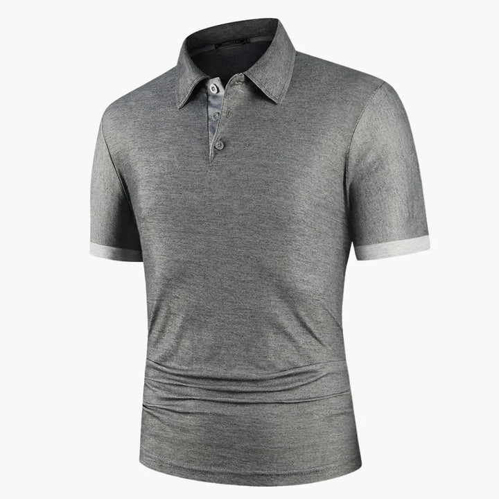 Geripptes Poloshirt mit Kontrast für Herren