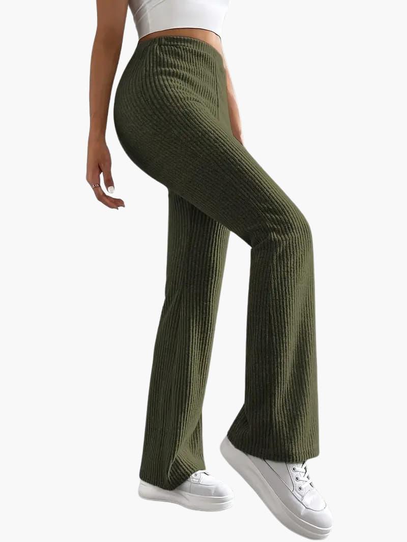 Hohe Taille Weitbein Hose für Damen