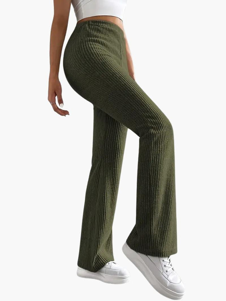 Hohe Taille Weitbein Hose für Damen