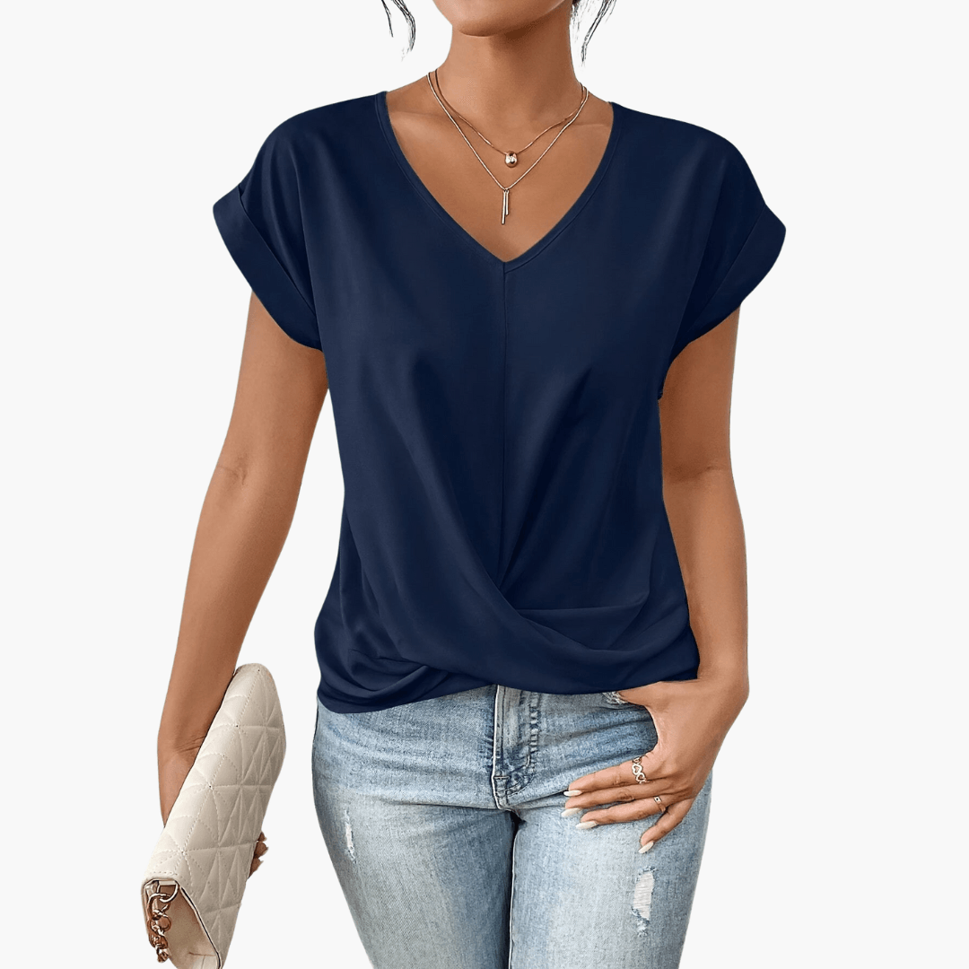 Trendy V-Ausschnitt Bluse für Frauen – stilvoll & bequem