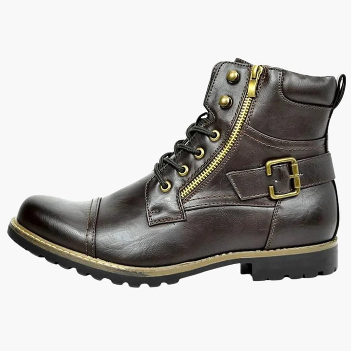 Schnür Stiefel mit Reißverschluss für Herren