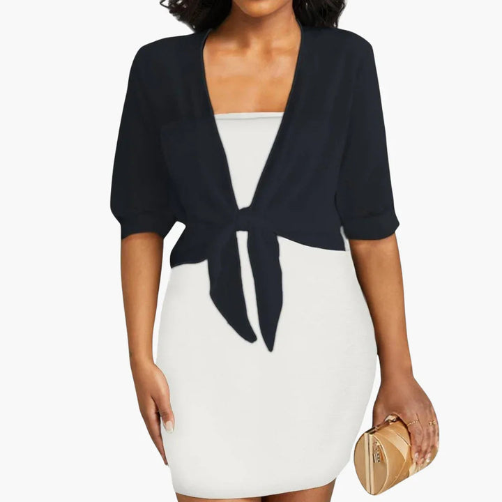 Offene Bluse mit langen Ärmeln für Damen