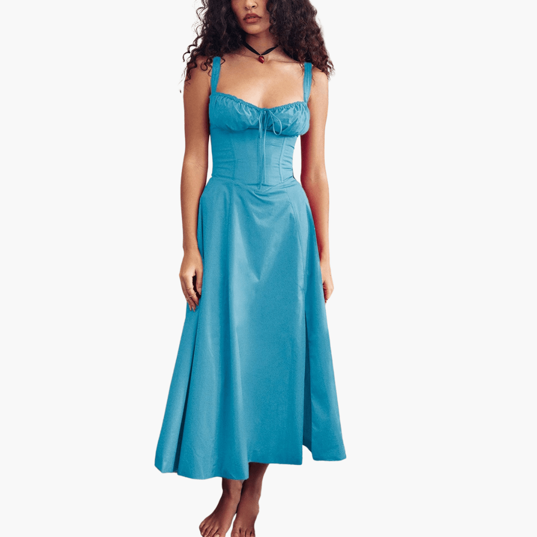 Korsettkleid für Damen mit - Rüschen & fließendem Rock