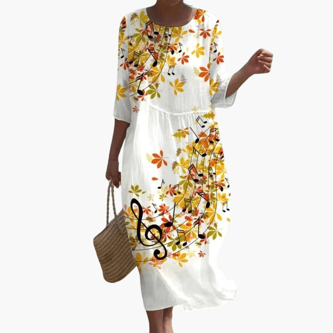 Geblümtes V-Ausschnitt Sommerkleid für Damen