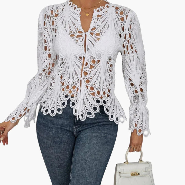 Asymmetrische Bluse für Damen