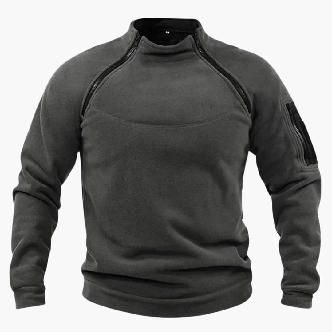 Fleece Pullover mit Reißverschluss für Herren