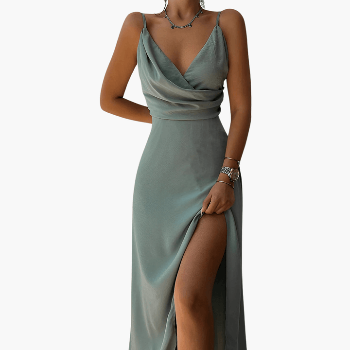 Abend Maxikleid mit Schlitz für Damen – elegant & sexy Look