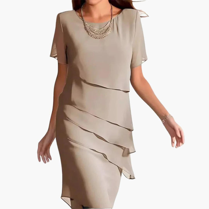 Wickelkleid mit Rüschen für Damen – elegant und festlich