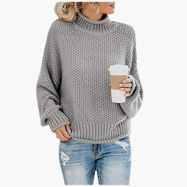 Strickpullover mit hohem Kragen für Frauen – gemütlich & stilvoll