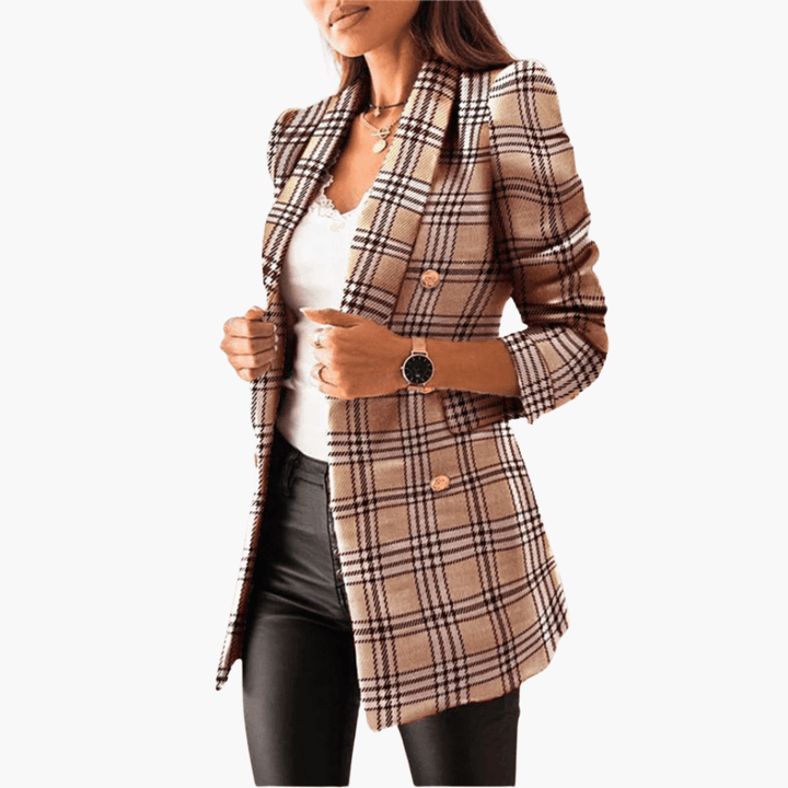 Tweed Blazer mit Knöpfen für Damen – elegant & modern