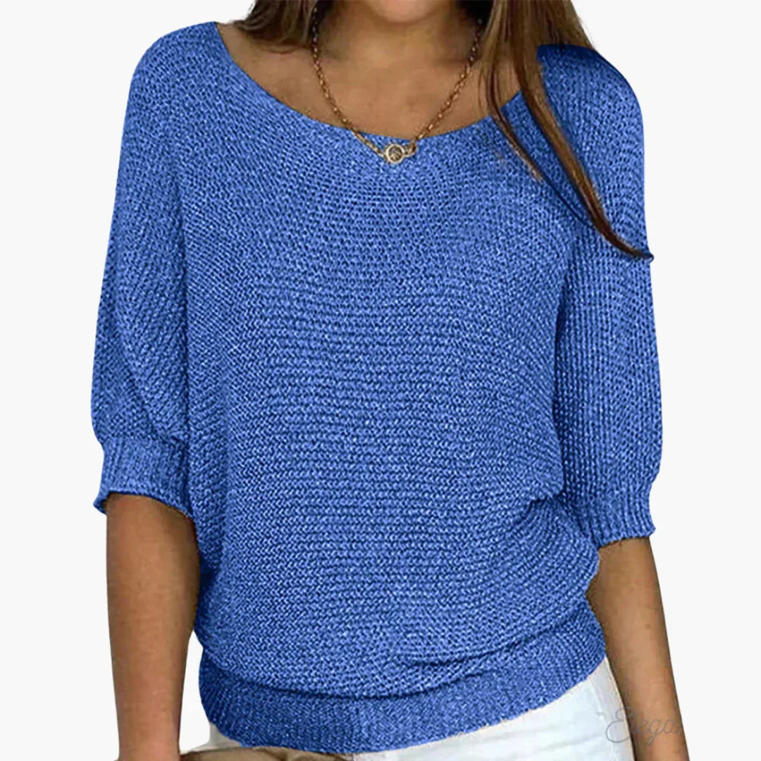 Gerippter Strickpullover für Damen
