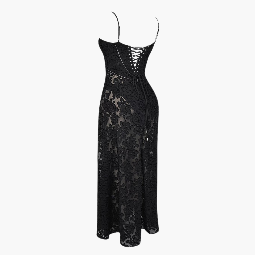 Spitzenkleid im Vintage-Stil für Damen – lang & elegant