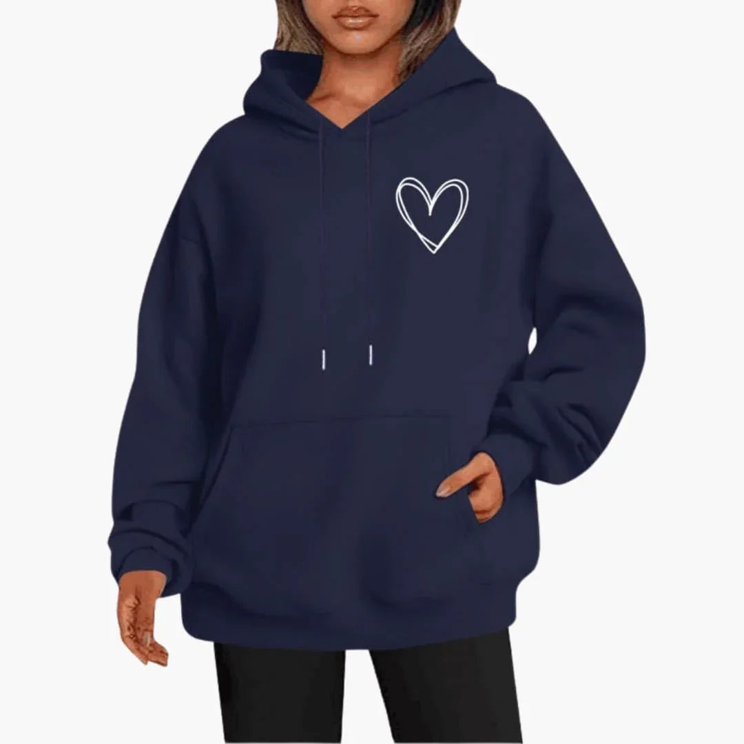 Kapuzensweatshirt mit Kängurutasche für Damen